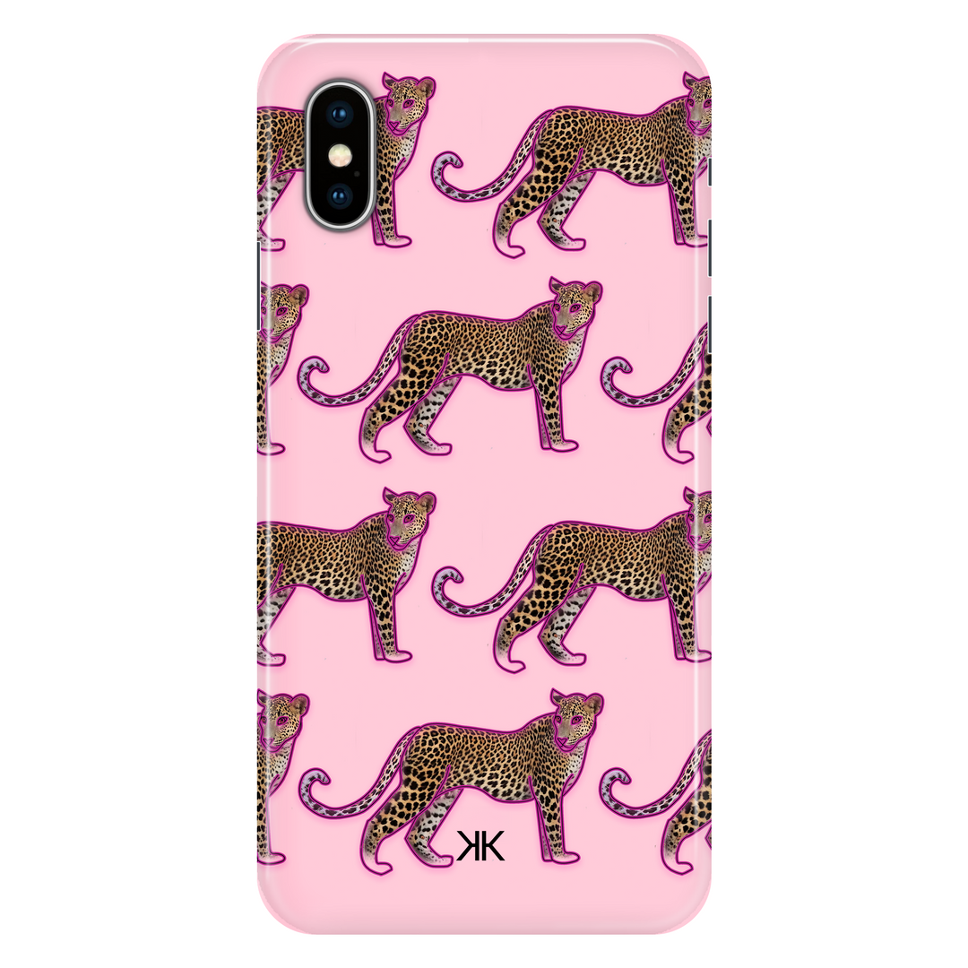 Pink Leopard Pattern phone case for iPhone X