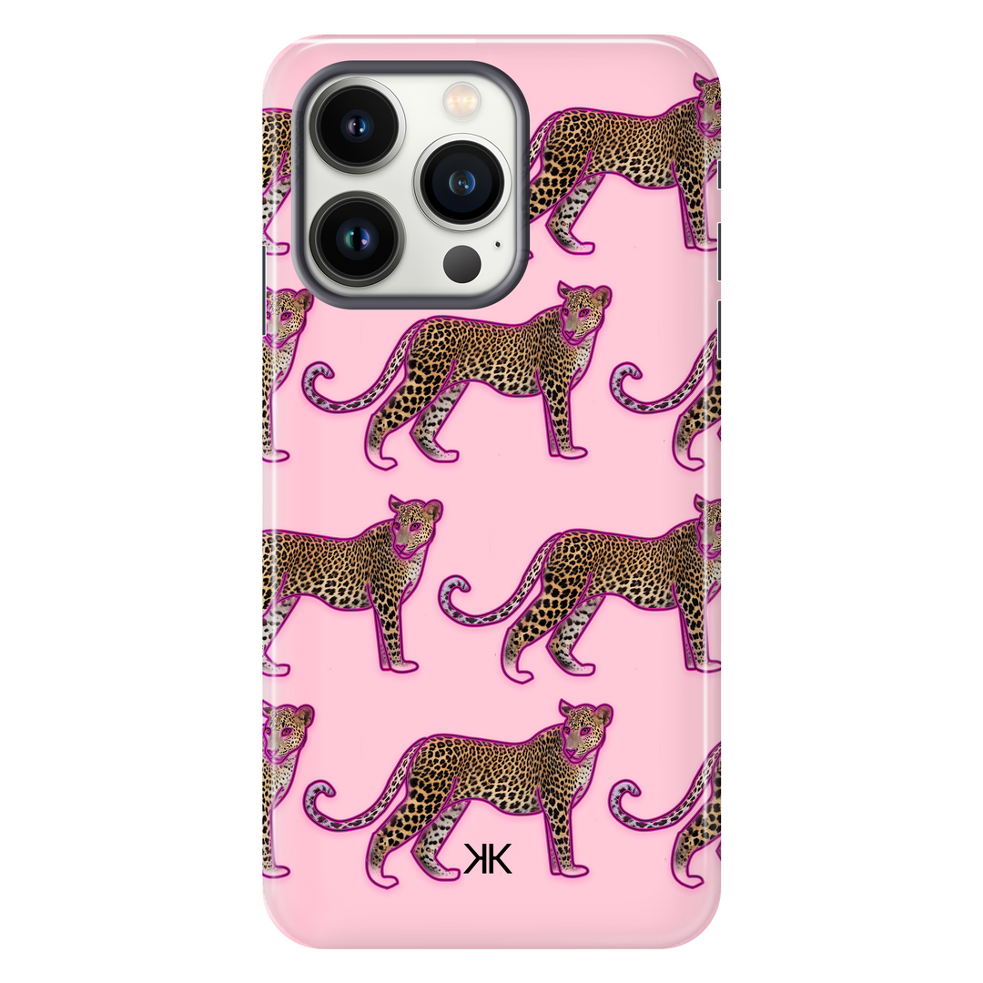 Pink Leopard Pattern Phone Case - Tough Case - iphone-13-pro