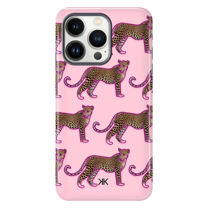 Pink Leopard Pattern Phone Case - Tough Case - iphone-13-pro