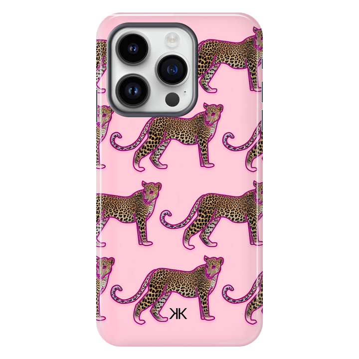 Pink Leopard Pattern Phone Case - Tough Case - iphone-14-pro
