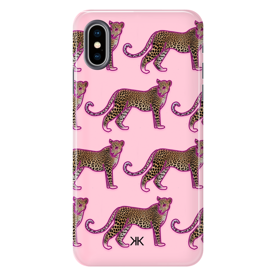 Pink Leopard Pattern Phone Case - Tough Case - iphone-x