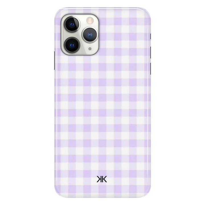 Lilac Gingham phone case for iPhone 11 Pro
