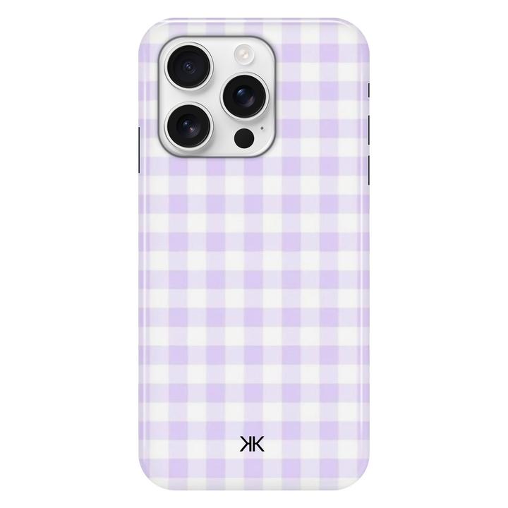 Lilac Gingham phone case for iPhone 16 Pro