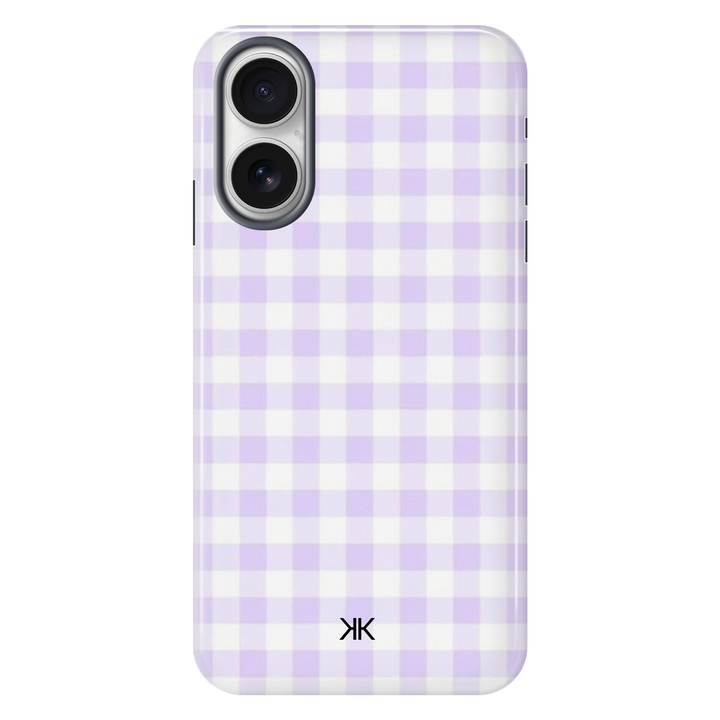 Lilac Gingham Phone Case - Tough Case - iphone-16
