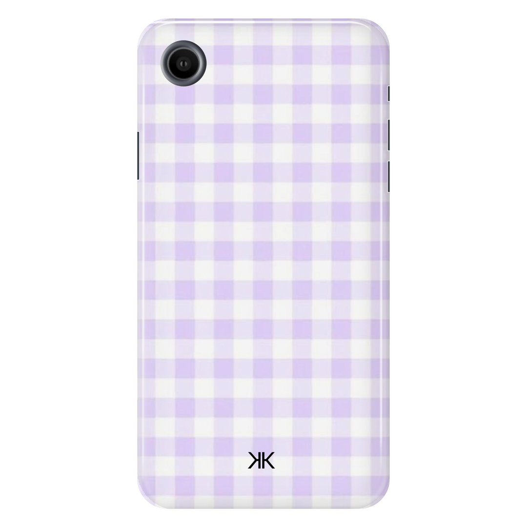 Lilac Gingham Phone Case - Tough Case - iphone-xr
