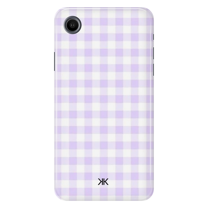 Lilac Gingham Phone Case - Tough Case - iphone-xr