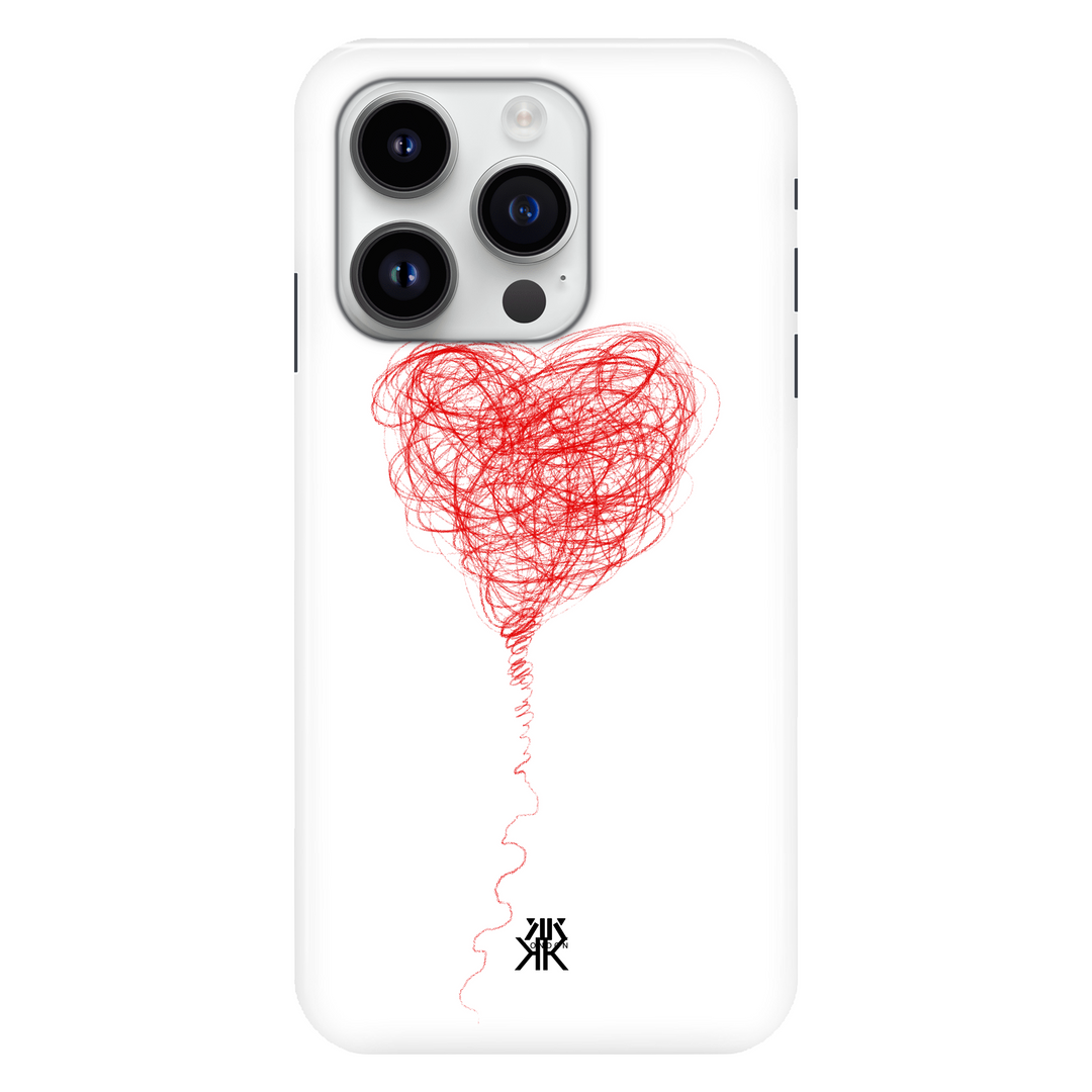 Red Balloon Heart phone case for iPhone 14 Pro