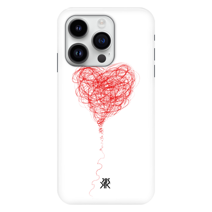 Red Balloon Heart phone case for iPhone 14 Pro