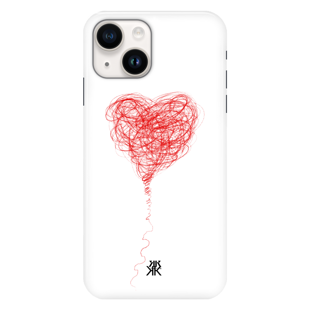 Red Balloon Heart phone case for iPhone 14