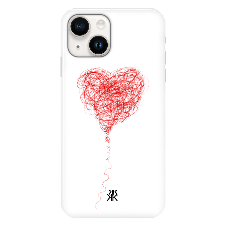 Red Balloon Heart phone case for iPhone 14