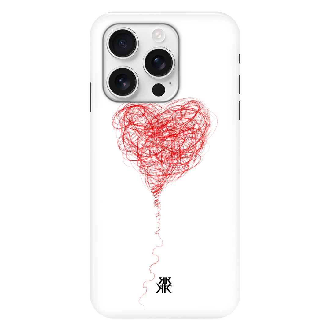 Red Balloon Heart phone case for iPhone 16 Pro