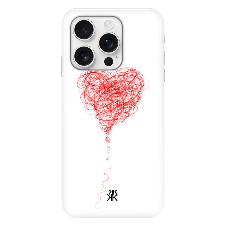Red Balloon Heart phone case for iPhone 16 Pro