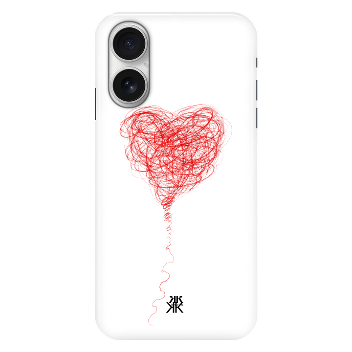 Red Balloon Heart phone case for iPhone 16