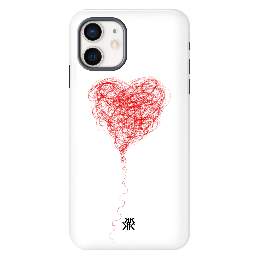 Red Balloon Heart Phone Case - Tough Case - iphone-12