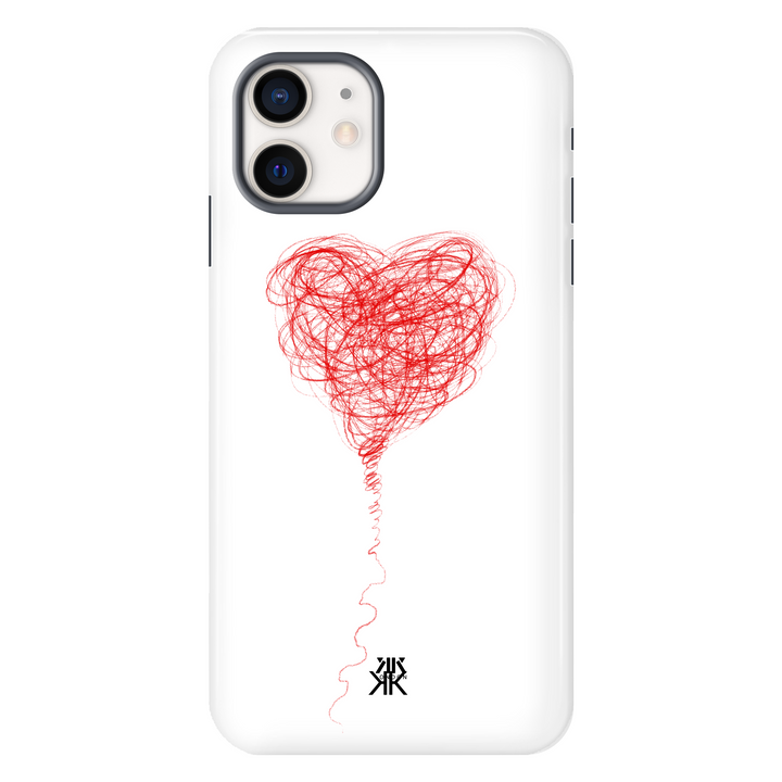 Red Balloon Heart Phone Case - Tough Case - iphone-12
