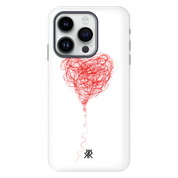 Red Balloon Heart Phone Case - Tough Case - iphone-14-pro