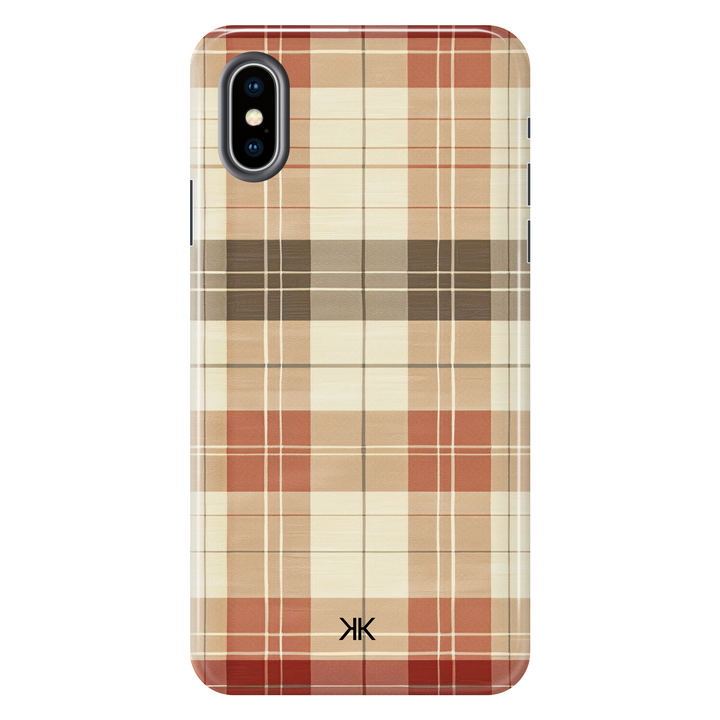 Luxury Plaid tough phone case for iPhone X