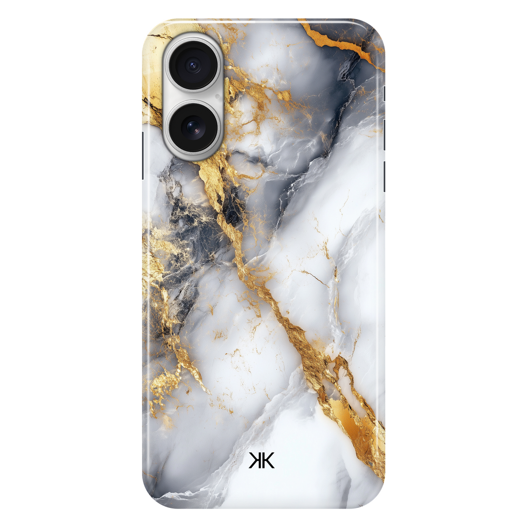 Marble Gold Lines phone case for iPhone 16