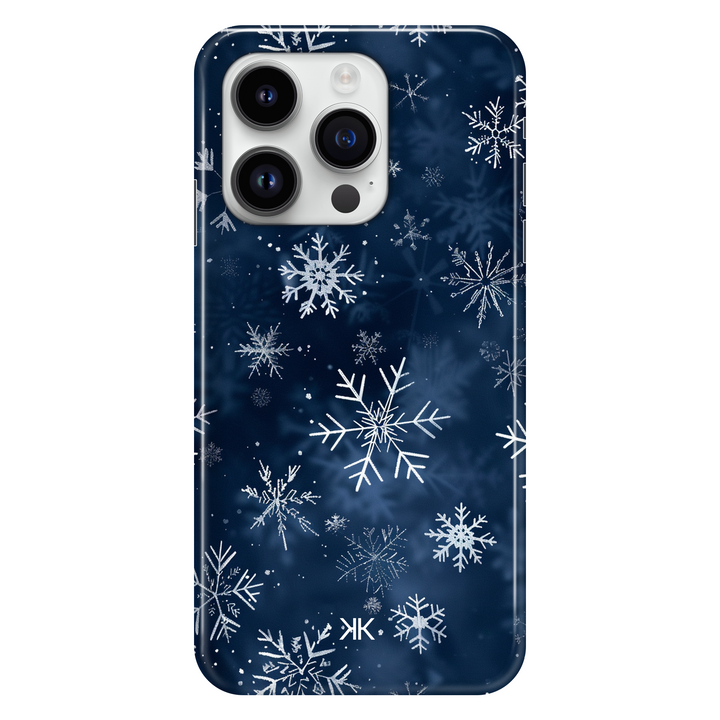 Midnight Snow Flakes phone case for iPhone 14 Pro