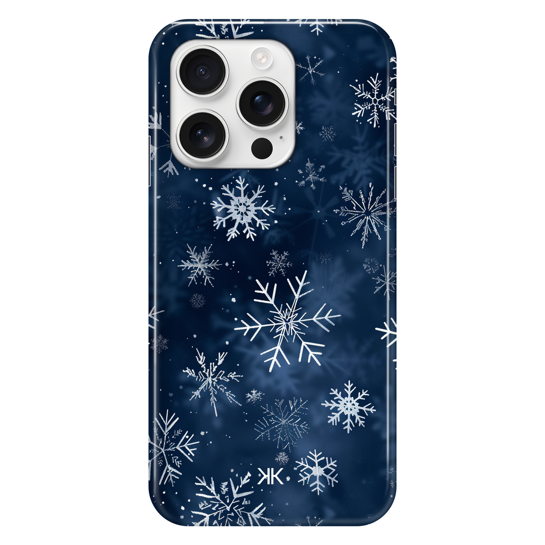 Midnight Snow Flakes phone case for iPhone 16 Pro