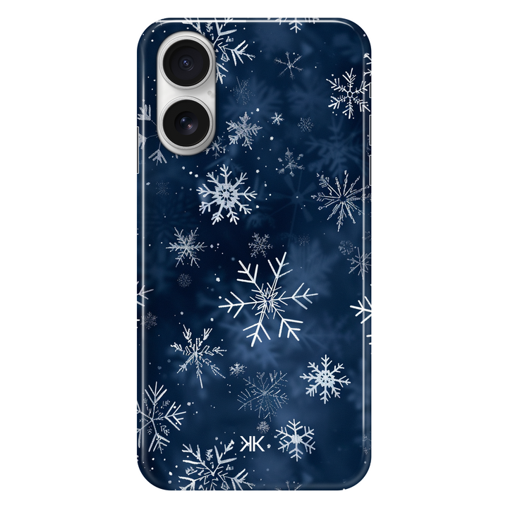 Midnight Snow Flakes phone case for iPhone 16