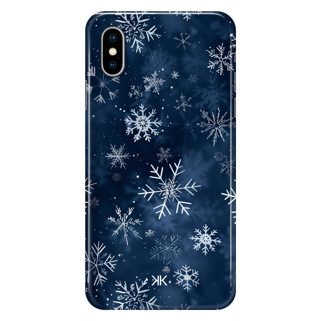 Midnight Snow Flakes phone case for iPhone X