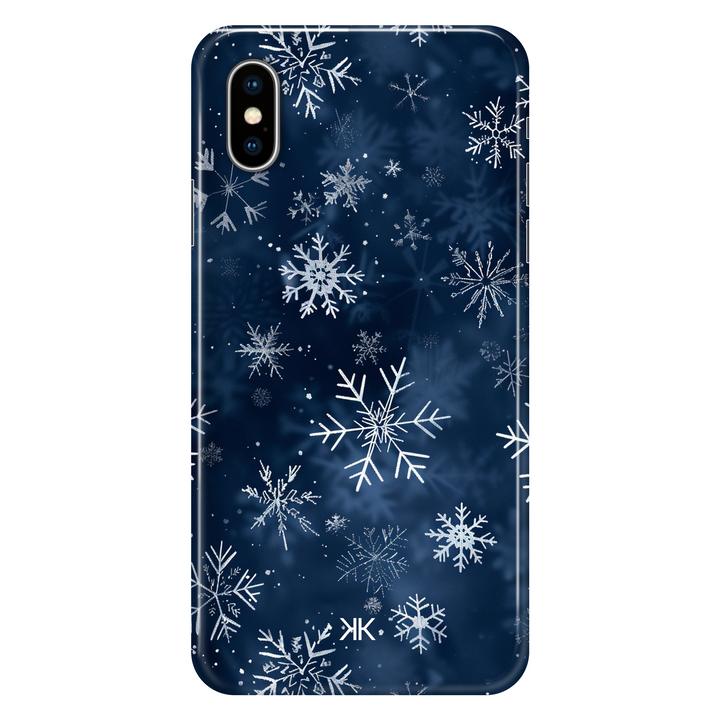 Midnight Snow Flakes phone case for iPhone X