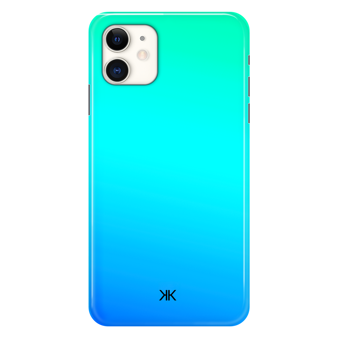 Neon Aqua Blue phone case for iPhone 11