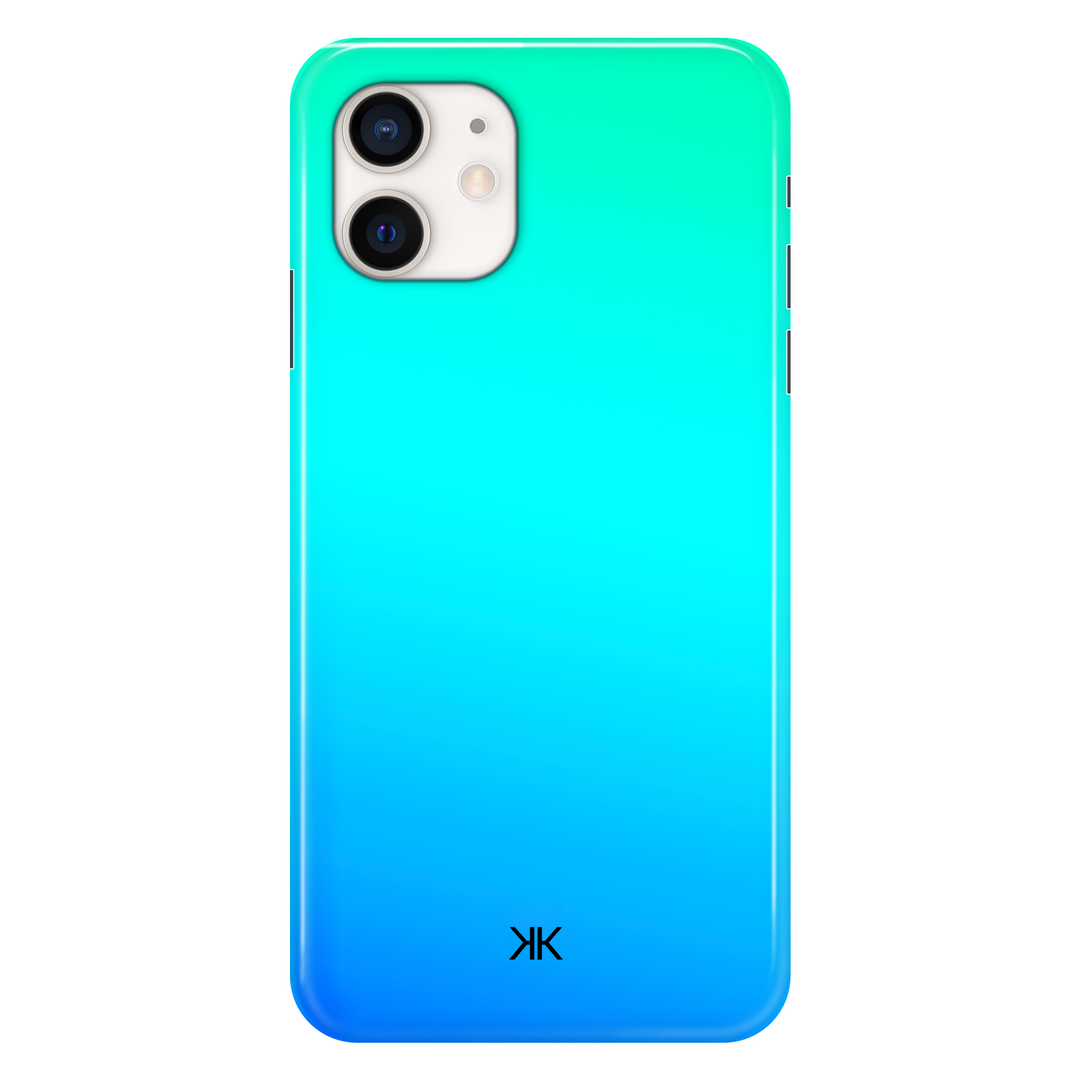 Neon Aqua Blue phone case for iPhone 12