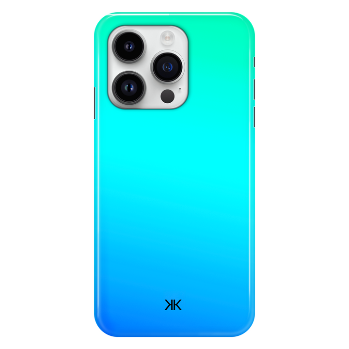 Neon Aqua Blue phone case for iPhone 14 Pro