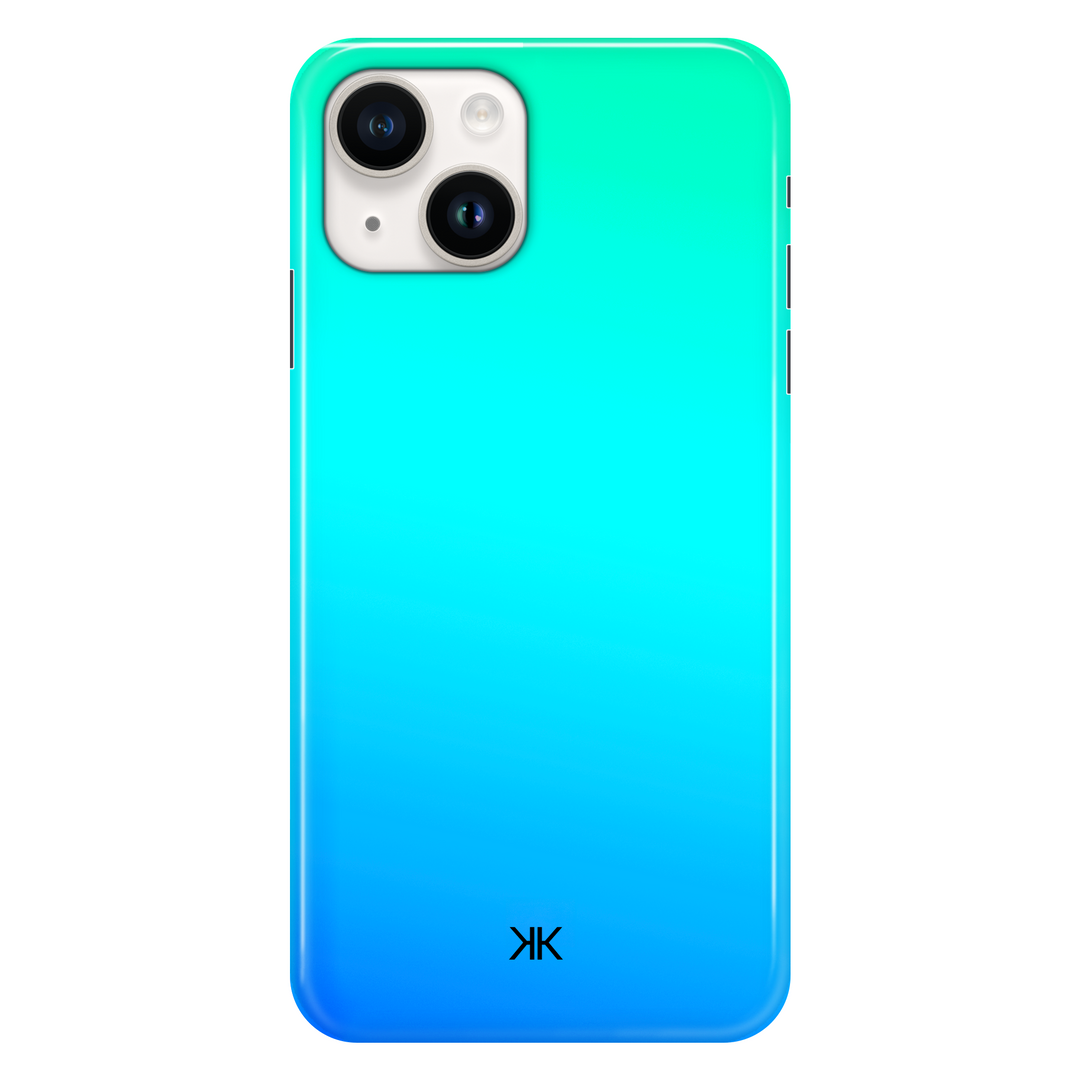 Neon Aqua Blue phone case for iPhone 14