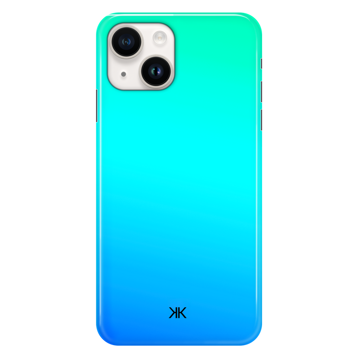 Neon Aqua Blue phone case for iPhone 14