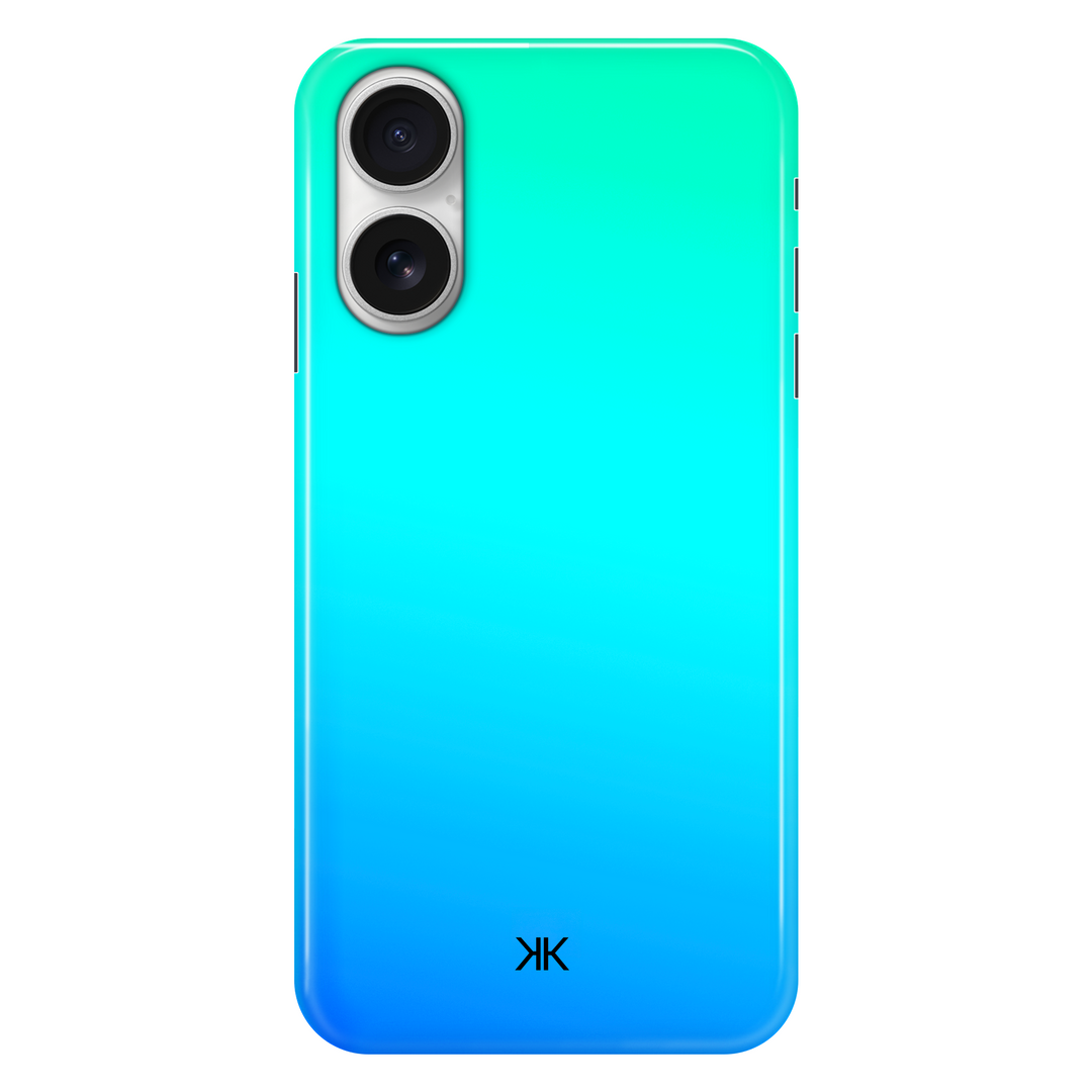 Neon Aqua Blue phone case for iPhone 16