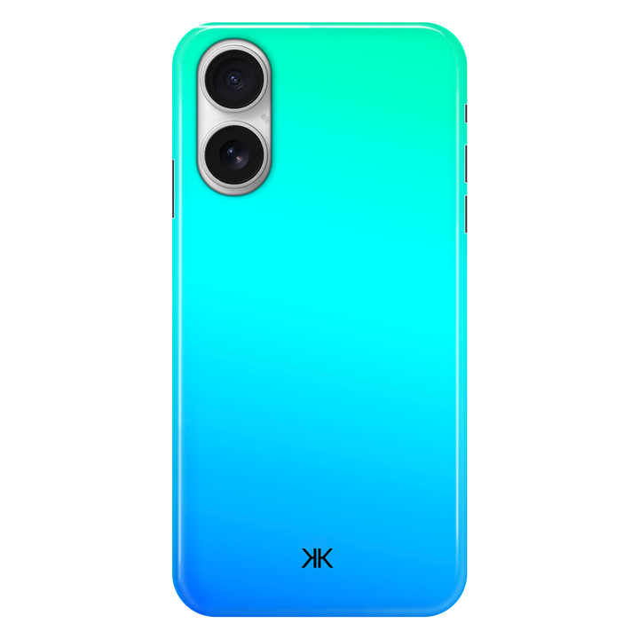 Neon Aqua Blue phone case for iPhone 16