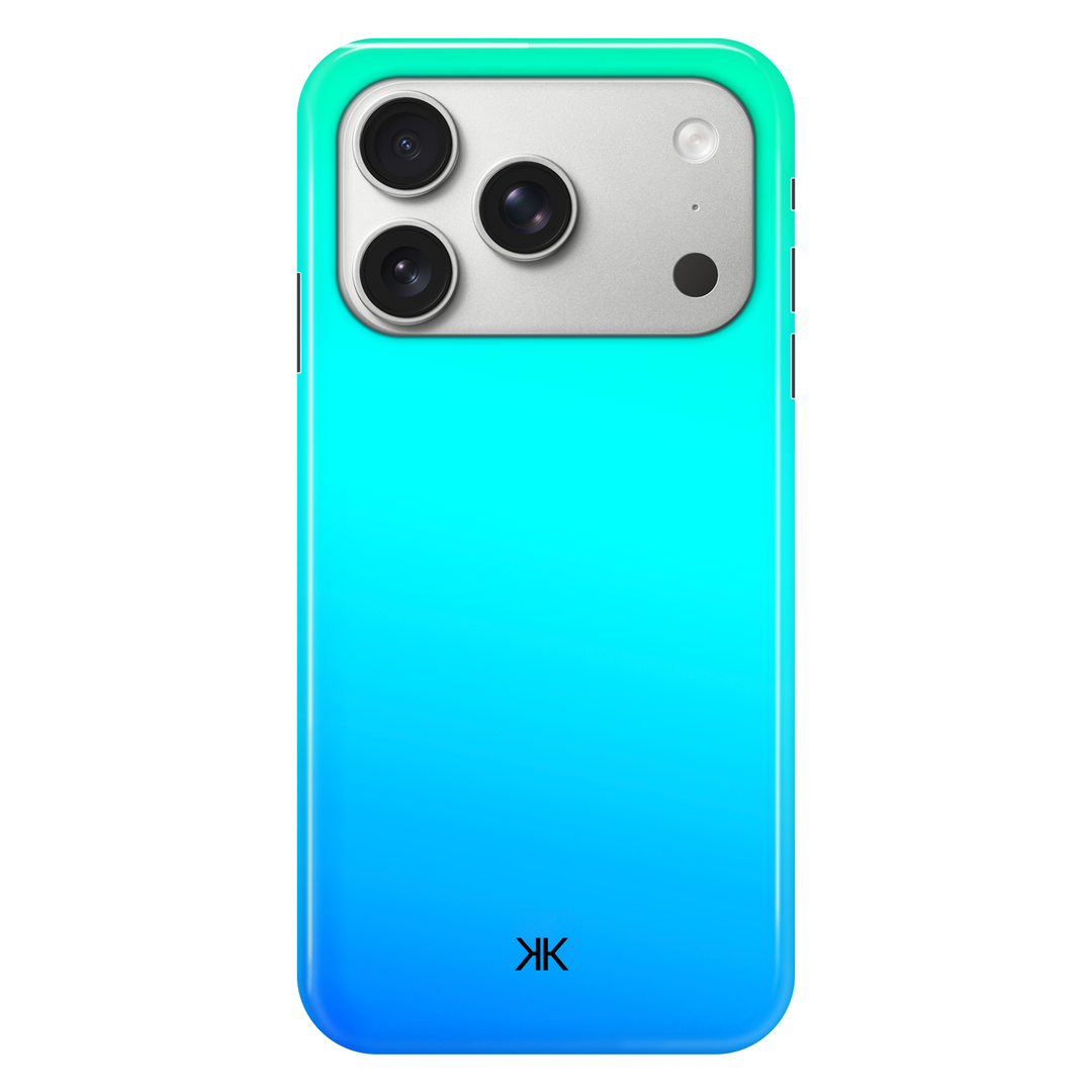 Neon Aqua Blue phone case for iPhone 17 Pro