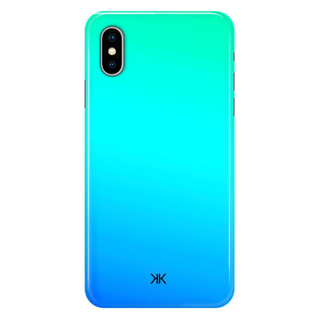 Neon Aqua Blue phone case for iPhone X