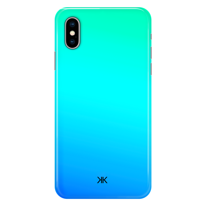 Neon Aqua Blue phone case for iPhone X