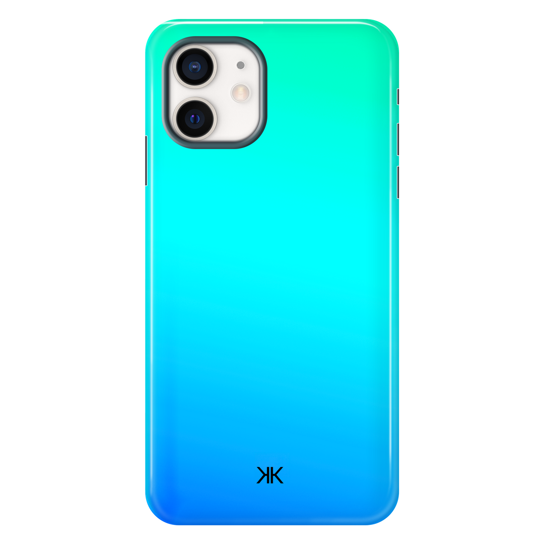 Neon Aqua Blue Phone Case - Tough Case - iphone-12