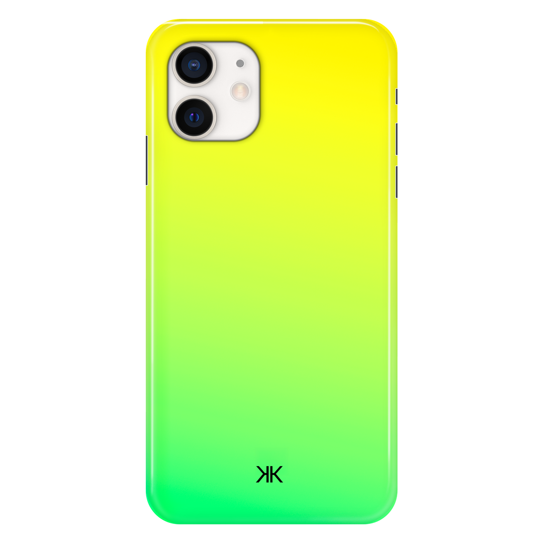Neon Green Yellow phone case for iPhone 12