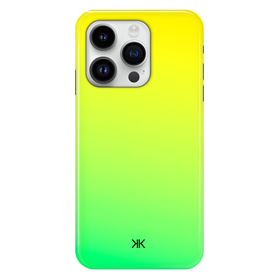 Neon Green Yellow phone case for iPhone 14 Pro