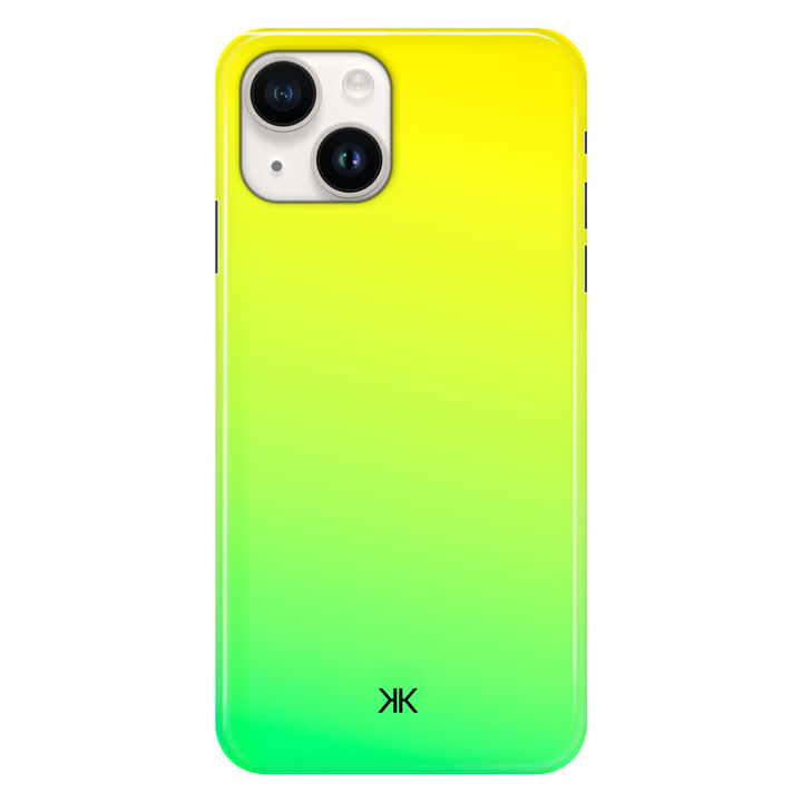 Neon Green Yellow phone case for iPhone 14