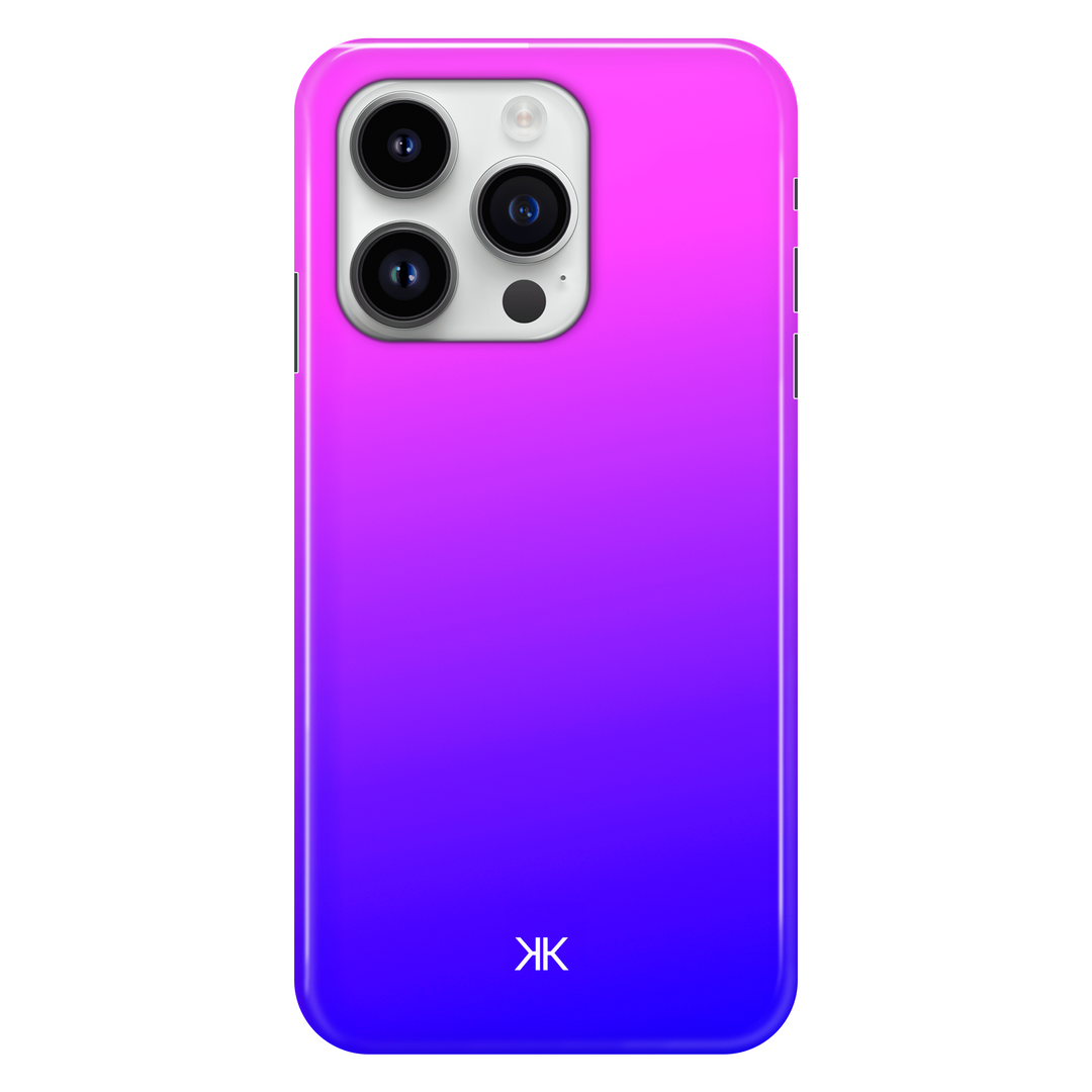 Neon Pink Blue phone case for iPhone 14 Pro