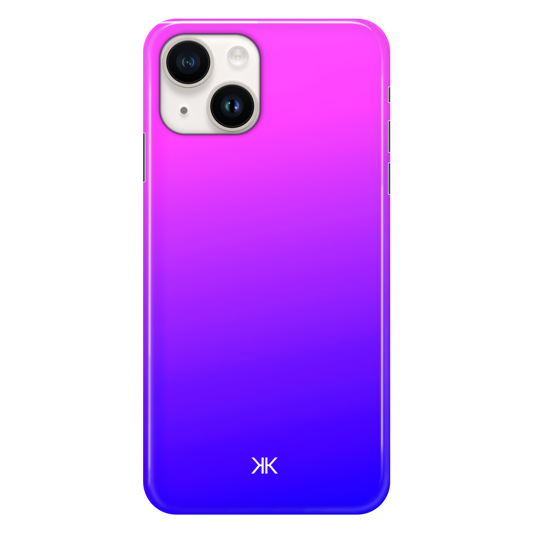 Neon Pink Blue phone case for iPhone 14