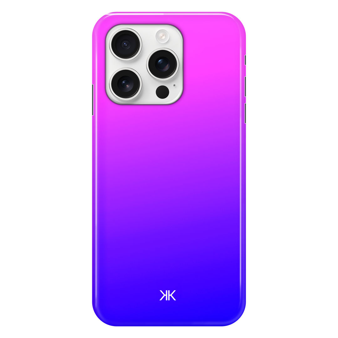 Neon Pink Blue phone case for iPhone 16 Pro