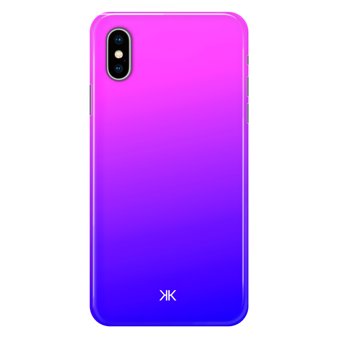 Neon Pink Blue phone case for iPhone X