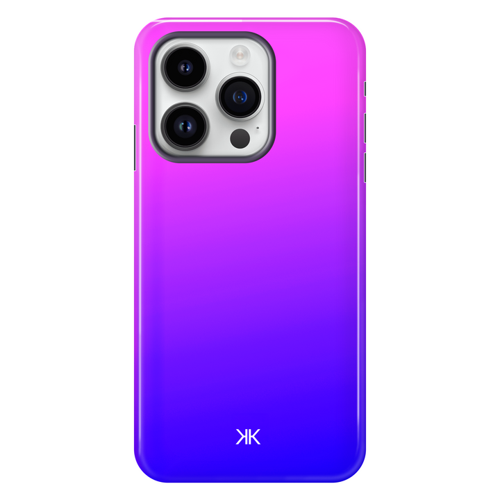 Neon Pink Blue Phone Case - Tough Case - iphone-14-pro
