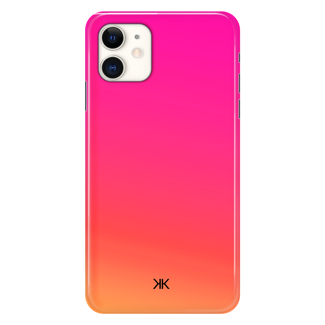 Neon Pink Orange phone case for iPhone 11
