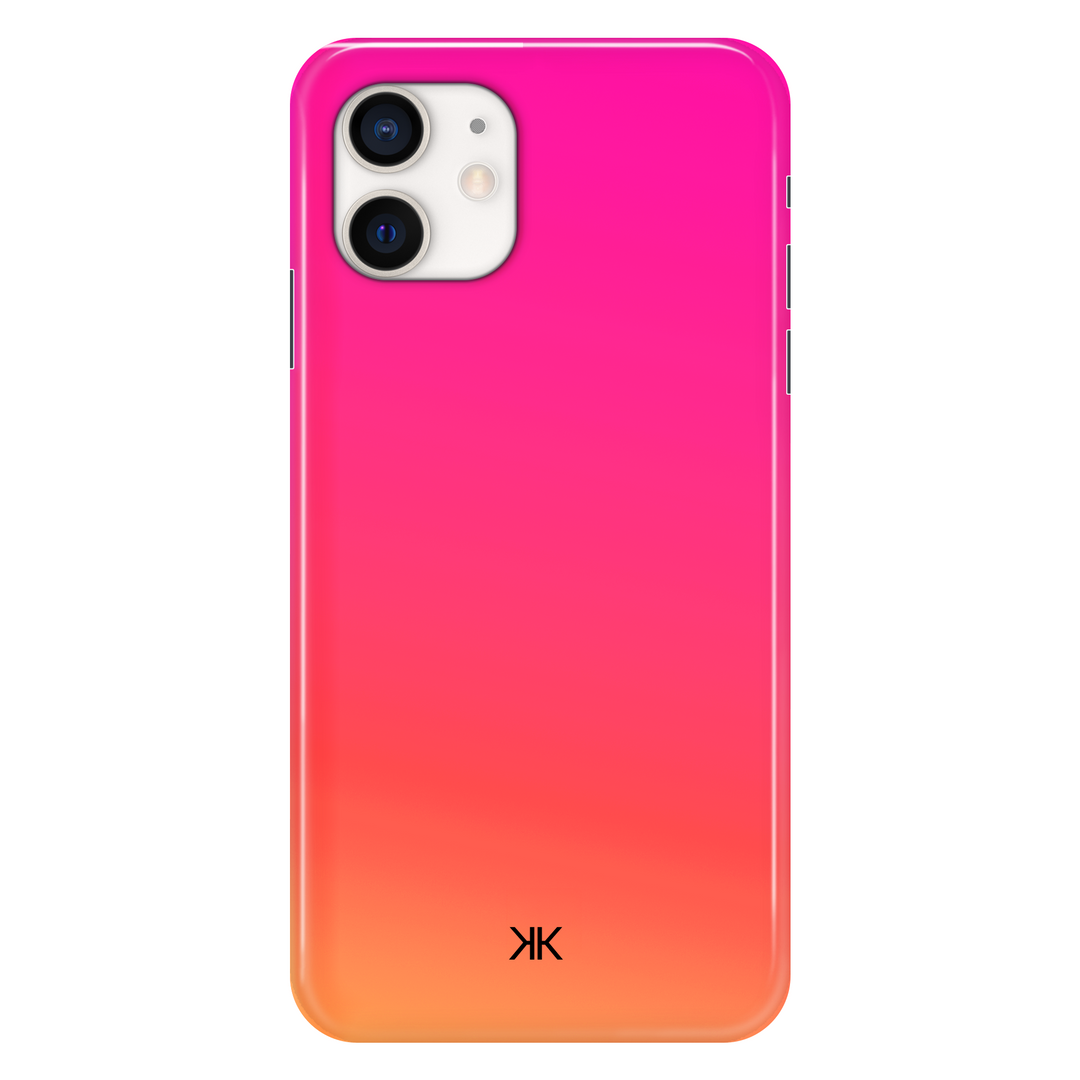 Neon Pink Orange phone case for iPhone 12
