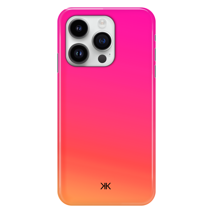 Neon Pink Orange phone case for iPhone 14 Pro