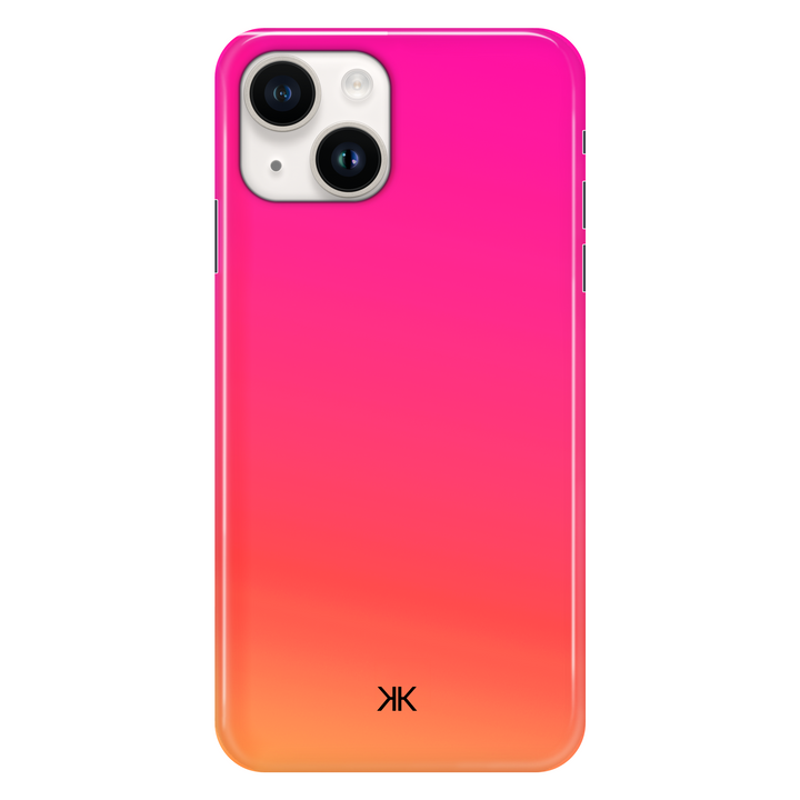 Neon Pink Orange phone case for iPhone 14